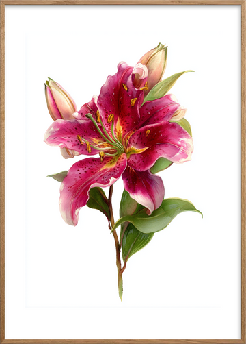 Dufthvisken i sommerens hjerte - Oak Frame, With White Border