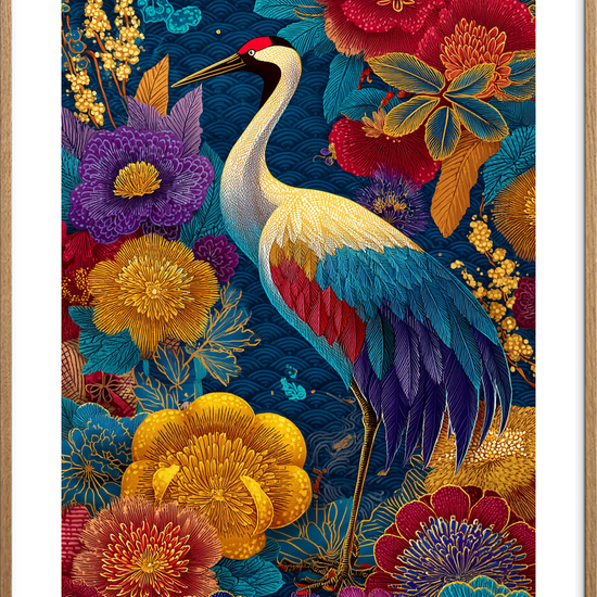 Tranens gyldne hvisken - Oak Frame, With White Border