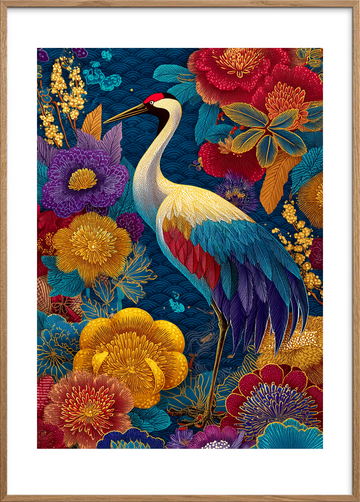 Tranens gyldne hvisken - Oak Frame, With White Border