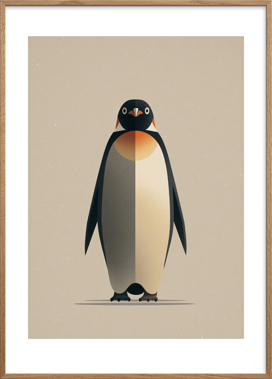 Mumlen fra frostens hjerte - Oak Frame, With White Border