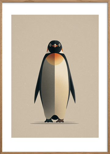 Mumlen fra frostens hjerte - Oak Frame, With White Border