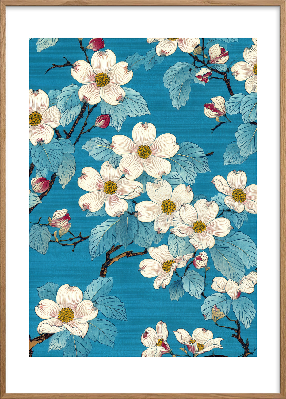 Honningens stille klang - Oak Frame, With White Border