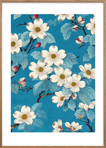 Honningens stille klang - Oak Frame, With White Border