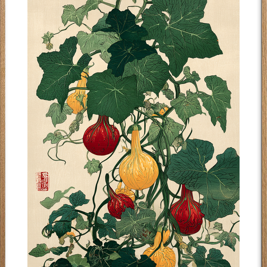 Hængende klang af modenhed - Oak Frame, With White Border