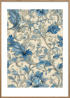 Blå hvisken mod huden - Oak Frame, With White Border