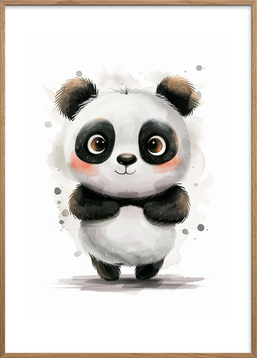 Blød hvisken fra små poter - Oak Frame, With White Border