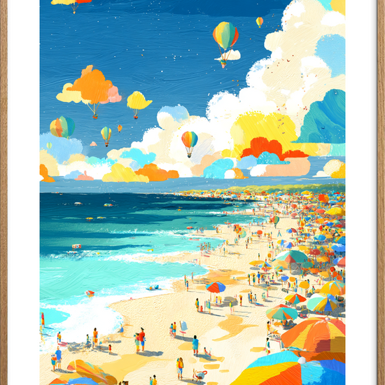 Saltets varme hvisken - Oak Frame, With White Border