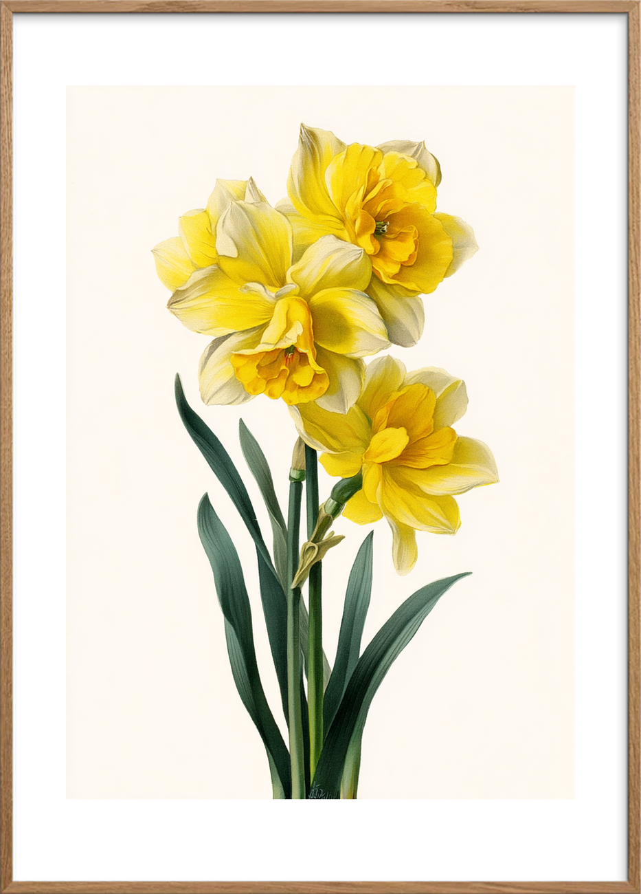 Duftens klare sang - Oak Frame, With White Border