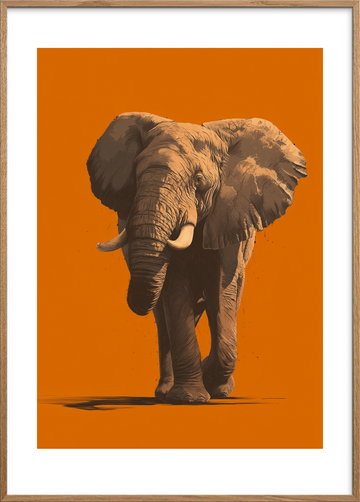 Genlyd af varm trompet - Oak Frame, With White Border