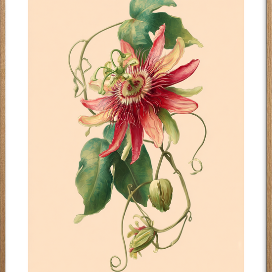 Smygende summen af sommer - Oak Frame, With White Border