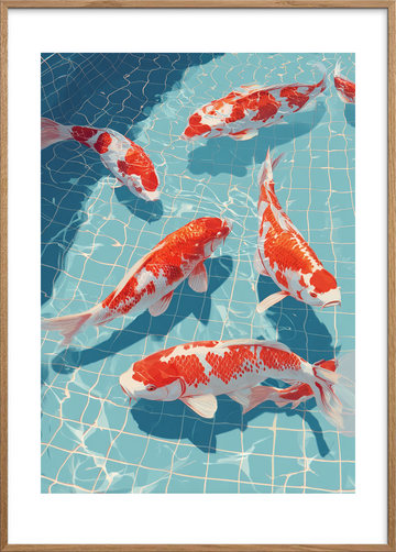 Solens salte hvisken - Oak Frame, With White Border