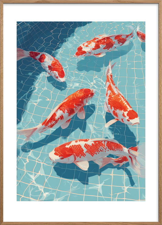 Solens salte hvisken - Oak Frame, With White Border