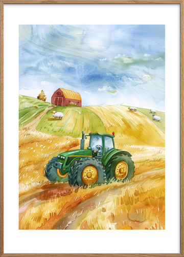 Høstens blide hvisken - Oak Frame, With White Border