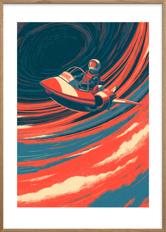 Stjernedansens hvisken - Oak Frame, With White Border