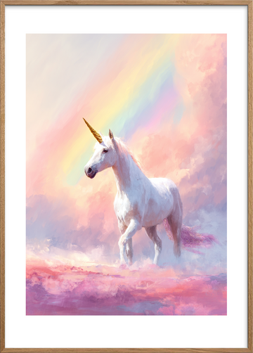 Guldhornets sagte klang - Oak Frame, With White Border