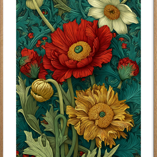 Duft af skjult symfoni - Oak Frame, With White Border