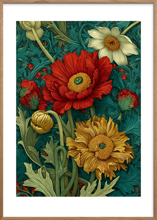 Duft af skjult symfoni - Oak Frame, With White Border