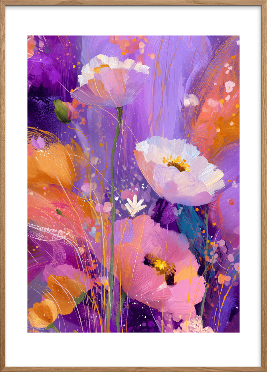 Takt af tusind farver - Oak Frame, With White Border