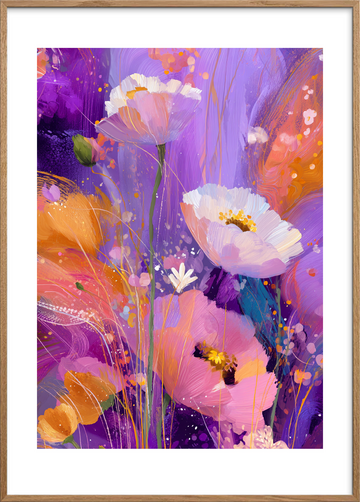 Takt af tusind farver - Oak Frame, With White Border