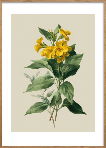 Honningduft af sommer - Oak Frame, With White Border