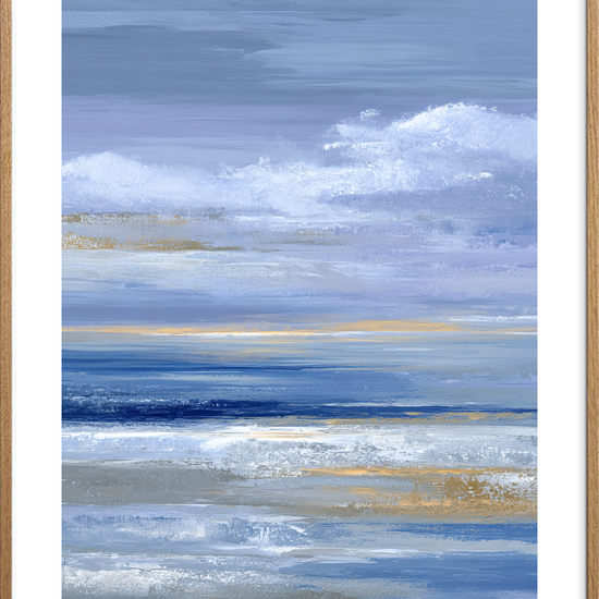 Havets hvisken mod huden - Oak Frame, With White Border
