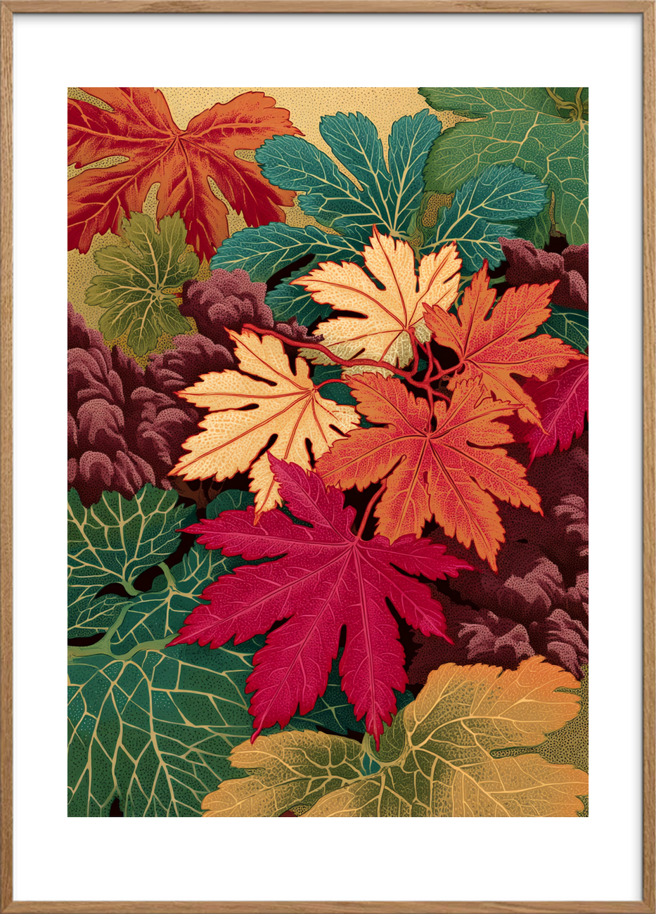 Efterårets varme knitring - Oak Frame, With White Border