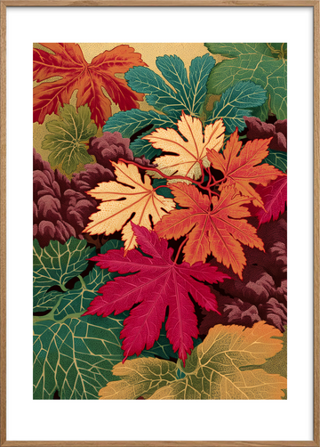 Efterårets varme knitring - Oak Frame, With White Border