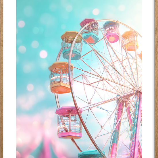 Smag af sukkerspind - Oak Frame, With White Border