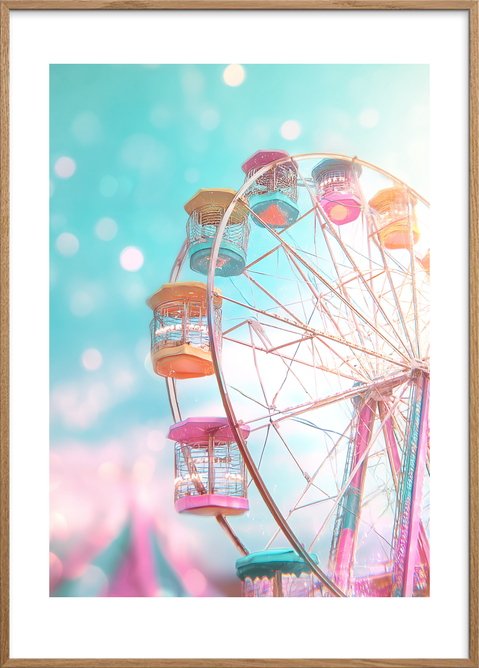 Smag af sukkerspind - Oak Frame, With White Border