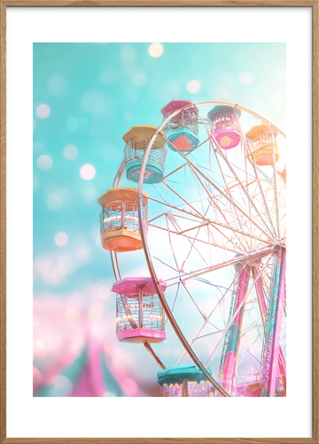 Smag af sukkerspind - Oak Frame, With White Border