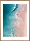 Havets hvisken mod sandet - Oak Frame, With White Border