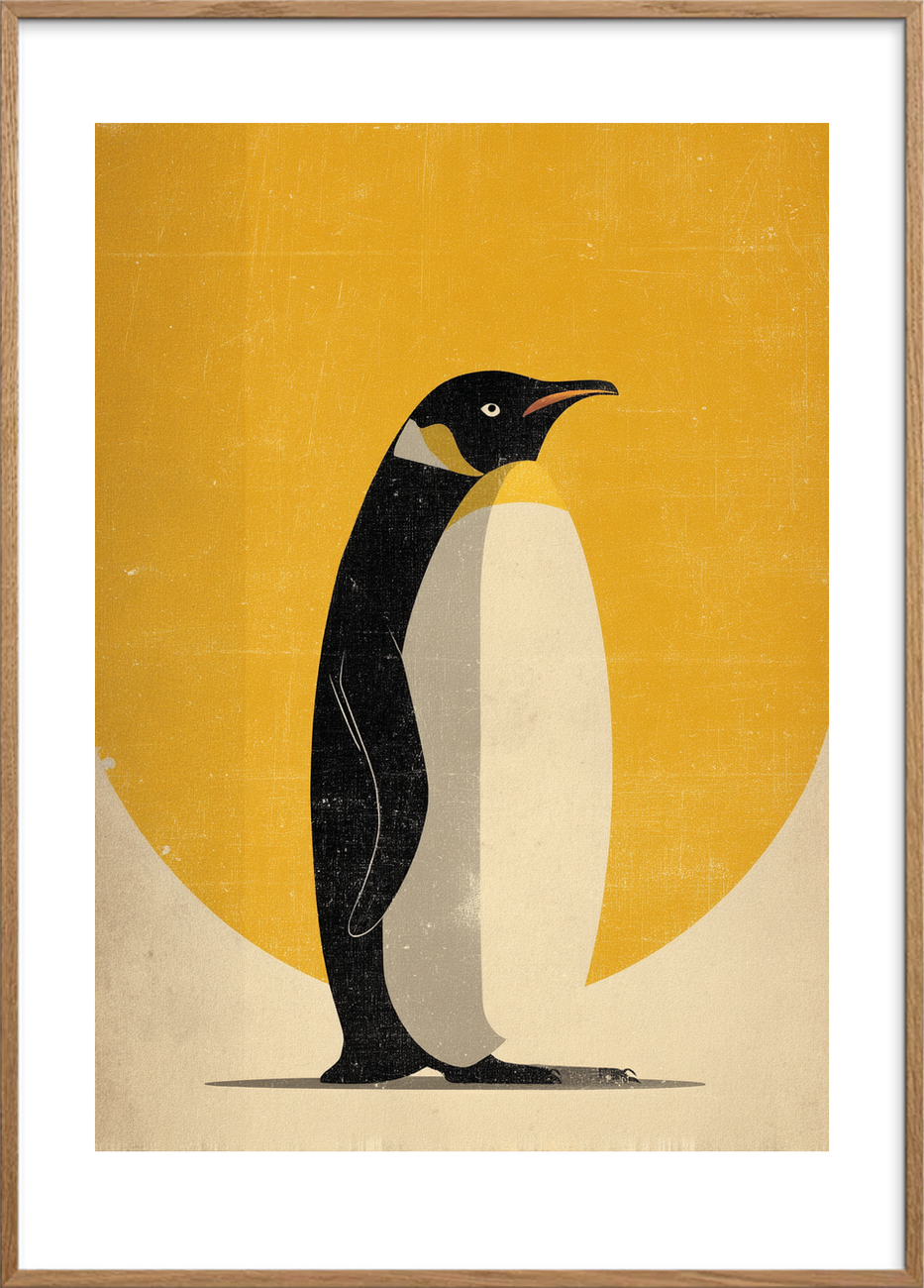 Solens kolde hvisken - Oak Frame, With White Border