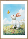 Sommerens bløde hvisken - Oak Frame, With White Border