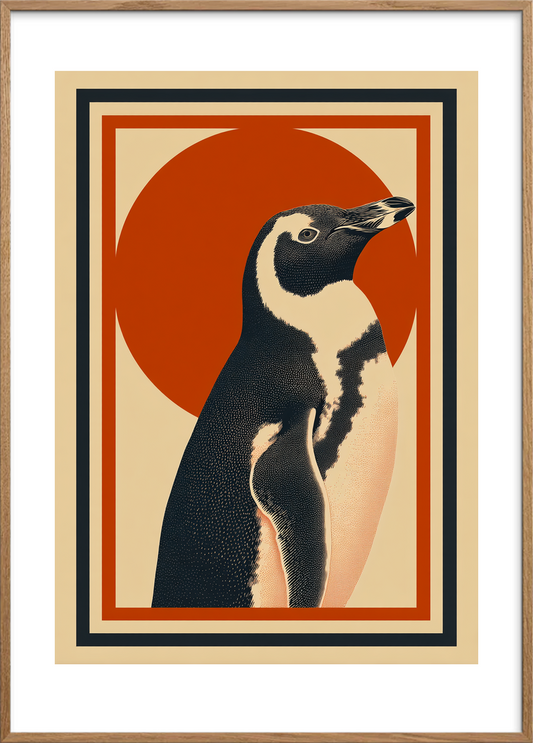 Vinterens bløde hvisken - Oak Frame, With White Border