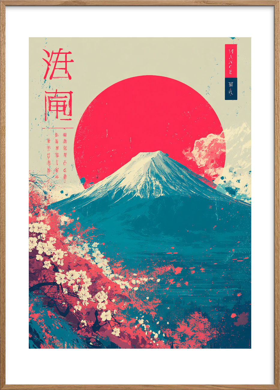 Smagen af morgengry - Oak Frame, With White Border