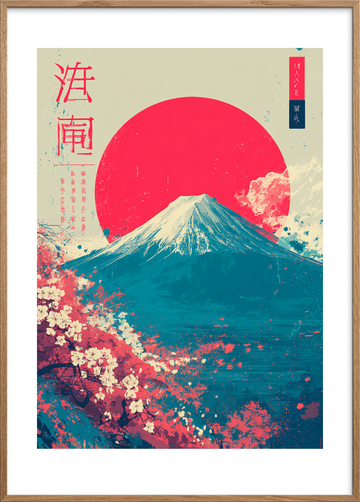 Smagen af morgengry - Oak Frame, With White Border