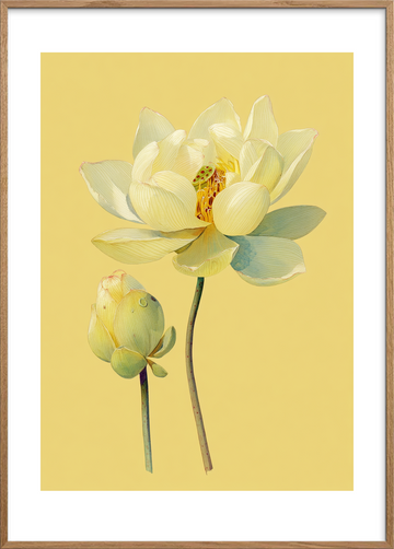 Honningens stille hvisken - Oak Frame, With White Border