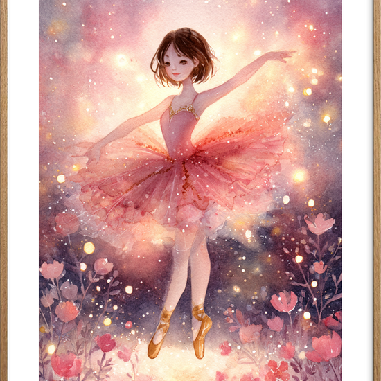 Blid susen af lys - Oak Frame, With White Border