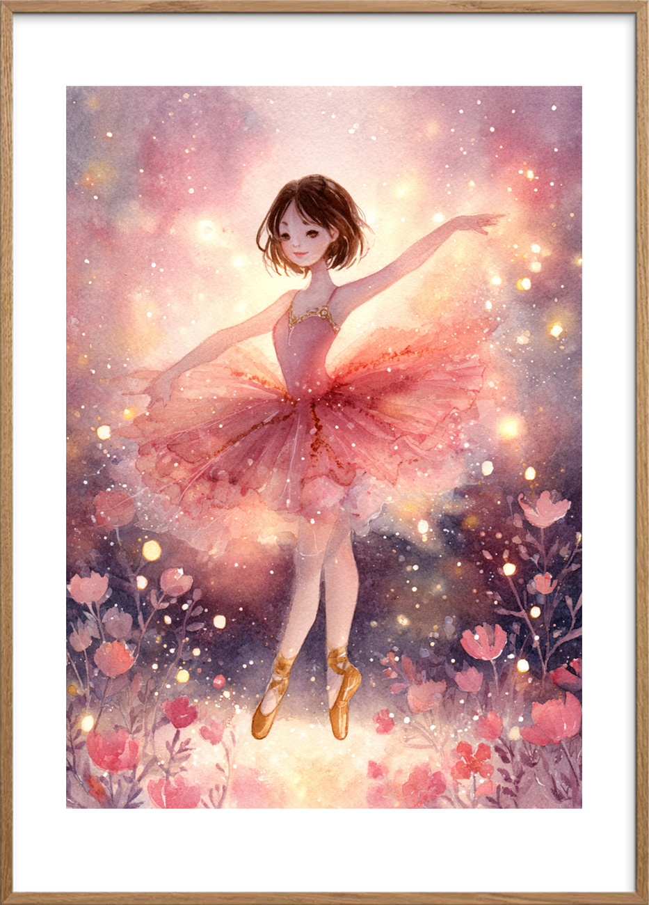 Blid susen af lys - Oak Frame, With White Border