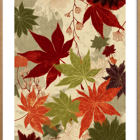 Knitrende fløjl - Oak Frame, With White Border