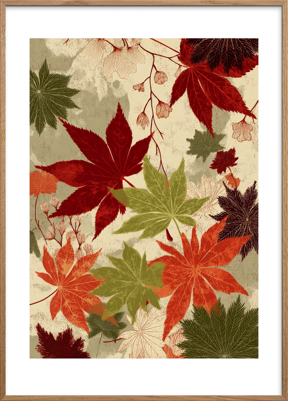 Knitrende fløjl - Oak Frame, With White Border