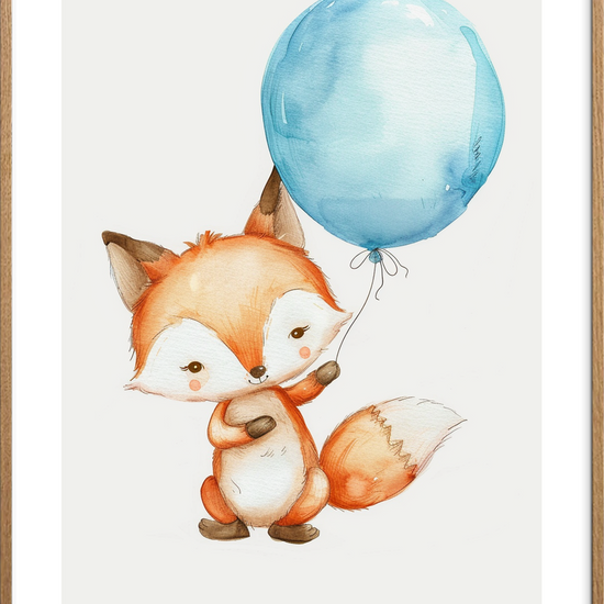 Luftens bløde hvisken - Oak Frame, With White Border