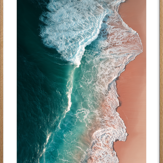 Smagen af salt og ro - Oak Frame, With White Border