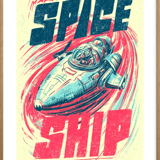 Stjernesusets kolde berøring - Oak Frame, With White Border