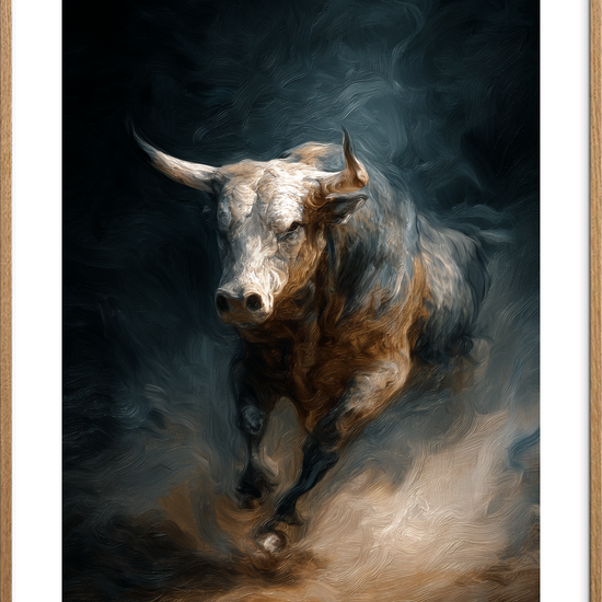 Smagen af støv og vrede - Oak Frame, With White Border