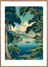 Stillevandets hvisken - Oak Frame, With White Border