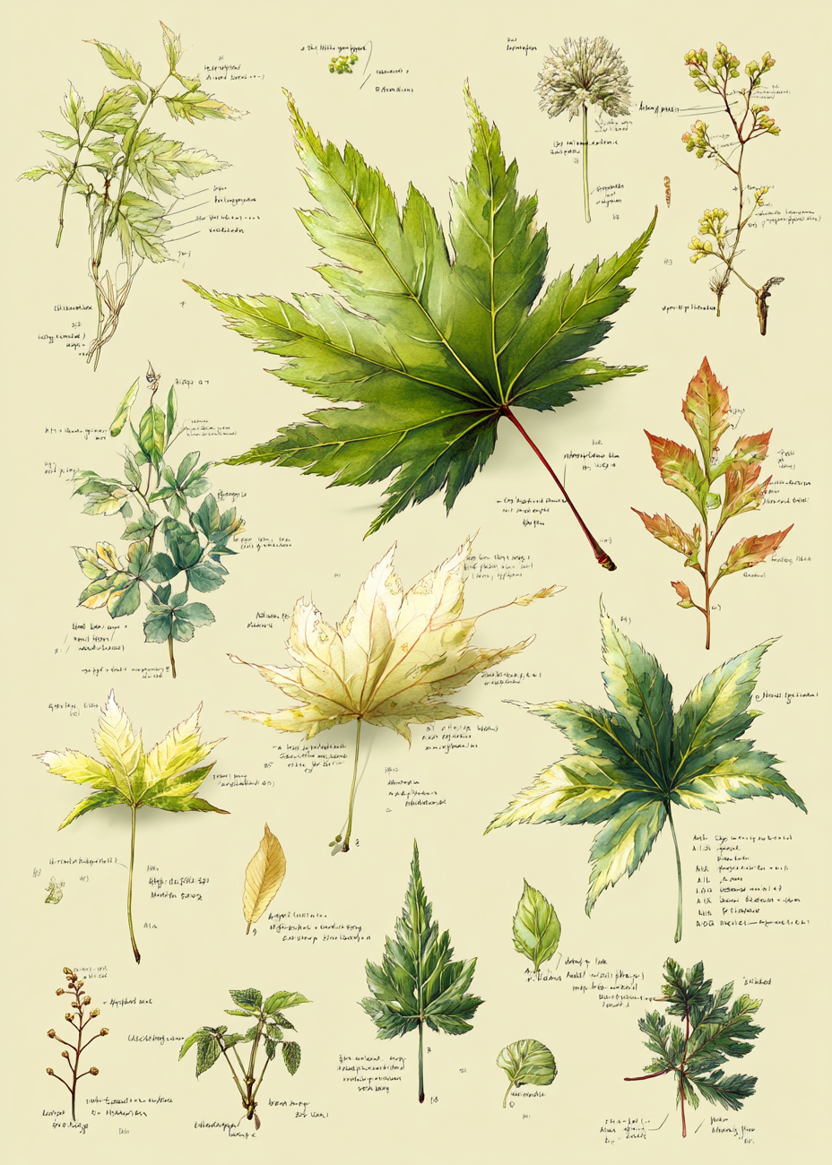 Grøn hvisken på papir - No Frame, No Border