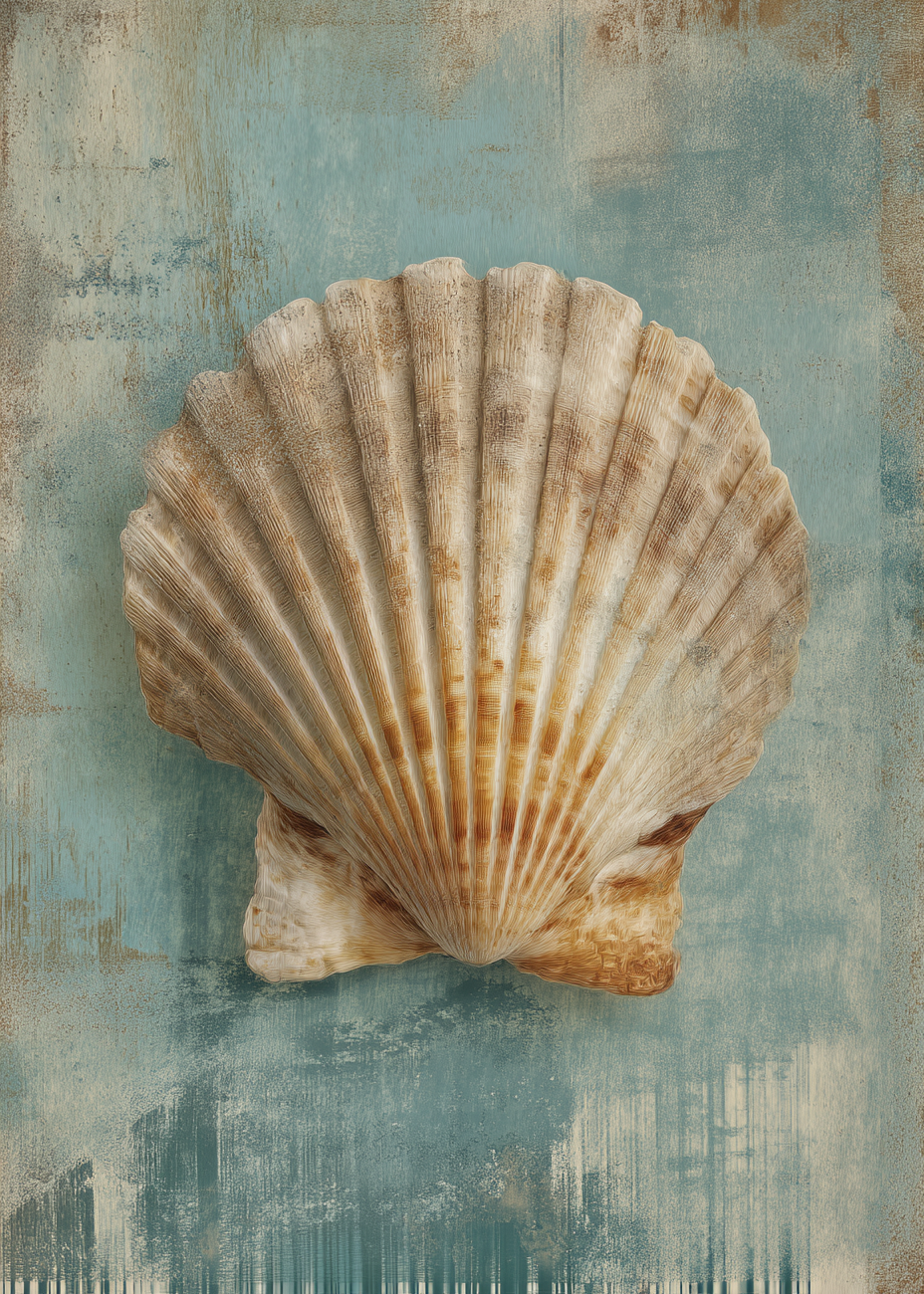 Havsus i kammuslingens skal - No Frame, No Border