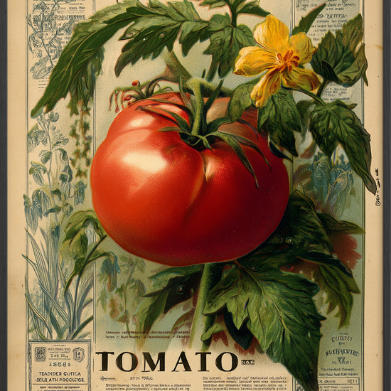 Smagen af solmoden tomat - Black Frame, No Border