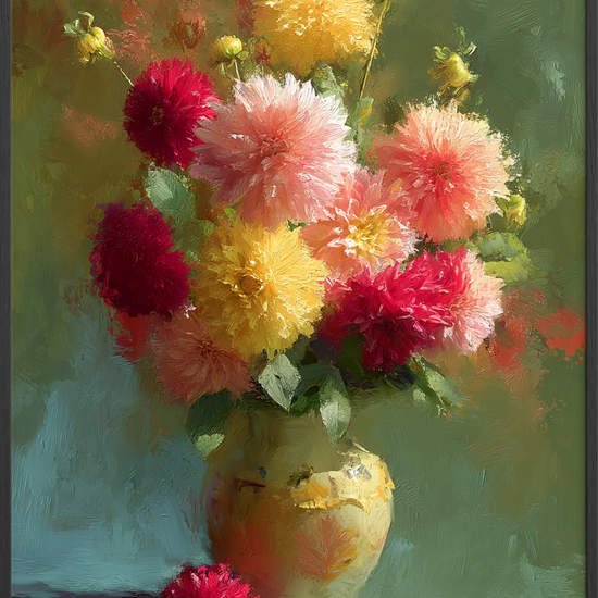 Honningblød blomstersus - Black Frame, No Border